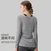 Roupas de Yoga Manga Longa Soltas Cardigan com Fenda Roupas para Pilates Esportes Treinamento ao Ar Livre Top Fitness Feminino Atacado