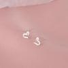 Aretes de Corazón con Aguja de Plata 925 para Mujer Diseño Nicho Perforación de Oreja 2025 Nuevos Aretes Pequeños y Frescos Aretes