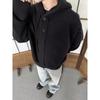 Suéter cárdigan de otoño e invierno 2025, estilo retro americano informal y holgado, suéter con cuello en V, abrigo de color sólido para hombre