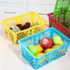 Cesta de Almacenamiento de Frutas Rectangular de Plástico Cesta de Frutas Uvas Melocotones Cesta de Recolección Cesta de Empaque Cesta de Mimbre Caja de Almacenamiento de Verduras