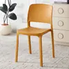 Taburete moderno minimalista de estilo nórdico con respaldo, silla de comedor de plástico para ocio para uso doméstico, silla con respaldo engrosado de grado comercial