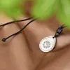 Colar com Pingente Colorido Taiji Bagua Sólido Estilo Étnico Retro para Homens e Mulheres Pingente Taiji de Gotas d'Água
