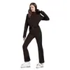 Nuevo traje de esquí de una pieza profesional para mujer para esquí al aire libre con doble tabla, a prueba de viento, cálido, impermeable, ajustado, alta elasticidad, traje de esquí transfronterizo para mujer