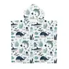 Capa con Capucha de Playa para Niños con Temática Oceánica, Toalla Cambiador de Playa, Traje de Baño, Toalla de Baño Personalizada Impresa, Bata