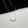 Bafanglaicai Collar de Cubo de Azúcar Plateado Geométrico Roto Venta al por Mayor Nicho Simple Versátil Cadena para Clavícula de Gama Alta