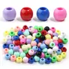 Plástico Acrílico Contas Redondas Contas de Cor Sólida Contas com Furo Grande Cor de Primavera Pulseira DIY Furo Reto Contas Soltas Acessórios de Miçangas
