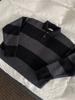 Suéter marca de moda masculina solto preguiçoso retrô estilo Hong Kong pullover suéter listrado suéter moderno casual all-matching casaco
