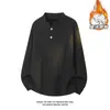 2026 HT26679 Plus Terciopelo Base Blanca Talla Grande Cuello Henley Camiseta M-5X HT261290-Especial P31