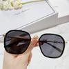 P28108 montura grande cara lisa gafas de sol de moda para fotografía callejera Nuevo exquisito niña cara redonda niña linda gafas de sol a prueba de sol