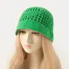 Nuevo Sombrero de Lana Tejido a Crochet Hecho a Mano Triángulo Invertido, Sombrero de Pescador, Sombrero de Sol Pequeño Borde para Mostrar la Cara de Verano para Mujer, Sombrero de Cubo Versátil