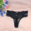 Popular Calcinha Fio Dental Sexy de Renda para Comércio Exterior, Roupa Íntima Feminina Erótica Transparente Vazada com Tiras Cruzadas Tamanho Plus
