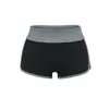 Shorts Skinny de Cintura Alta de Doble Capa Spicy Girl para Mujer Verano Nuevo Deportivos Yoga Fitness Bloque de Color Ribete Informal Pantalones Cortos Ajustados