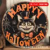 Letrero de Madera de Halloween Transfronterizo Letrero de Madera de Alto Nivel Fantasma Rústico Letrero para Puerta Decoración de Ventana Letrero de Cuerda de Cáñamo de Madera Personalización