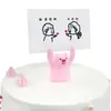 Marca de Celebridad de Internet Cerdo Rosado Adornos Decoración de Pastel Tarjeta de Felicitación Feliz Cumpleaños Pareja Tanabata Tarjeta Inserto