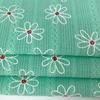 Tela de algodón con estampado floral para camisa de vestir de mujer, informal, de 110 g, con estampado de crisantemo a rayas, estilo jacquard