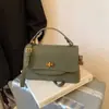 Bolsa Feminina Elegante Popular Simples na Moda 2026 Primavera Nova Chegada Tendência Casual Texturizada Pequena Quadrada de Mão Bolsa de Ombro