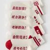 Meias de Outono e Inverno para Mulheres, Meias de Meia Panturrilha, Meias de Maternidade, Meias Largas, Meias Listradas Cor de Café com Laço, Meias Zhuji Atacado, Meias Grossas