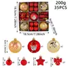 Caja de Regalo de Juego de Bolas de Navidad Nuevas Transfronterizas Plástico de Forma Especial Pintado Creativo Bola Colgante Galvanizada Decoración de Árbol de Navidad Colgante