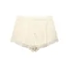 Para Comércio Exterior Transfronteiriço Europeu e Americano Roupas Femininas Aliexpress Mais Vendidas de Verão Simples Versátil com Renda Bordada Textura de Cetim de Seda Shorts
