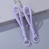 Cordão de Celular Chaveiro Pingente Colorido com Nó de Feijão Dupla Camada DIY Mosquetão Mochila Garrafa de Água Acessórios para Pendurar