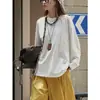 Nuevo Top Casual Simple Versátil Básico Coreano de Manga Lisa con Diseño de Botones