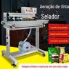 Máquina inflável de selagem contínua tipo 1000 tinta versão aço inoxidável saco de filme plástico alimento chá saco de folha de alumínio