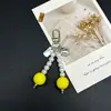 Nuevo llavero de cuentas de cereza de colores perla colgante de bolso en forma de corazón accesorio de teléfono móvil famoso en internet venta al por mayor