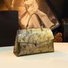 Bolso de Piel Genuina para Mujer Modelo Nuevo 2026, Alto Valor Estético, Bolso de Mano Moderno y Elegante, Bolso Tote Versátil con Estampado Láser para Hombro y Cruzado