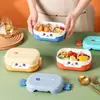 Niños y Bebés Aprenden a Comer Suplementos Alimenticios Divididos y Platos de Comida con Ventosas para Bebés Fiambreras Especiales y Juegos de Vajilla