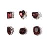 Taladro de pila de arte de uñas de rosa seca, vino rojo morado oscuro rectangular, gordo, cuadrado, almohada, corazón torcido, uña terminada, bola de diamante, joyería