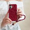 Diseño de Pliegues Tridimensionales de Gama Alta Adecuado para Apple 17 Pro Max, Funda para Teléfono Apple 18, iPhone 15/14/16 con Correa