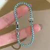 Pulsera de Vid trenzada con Cuerda Azul Plata Lujo Ligero Nicho Sentido de Diseño Exquisito Joyería de Mano de Gama Alta Estilo Nuevo para Mujer 2026