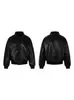 Chaqueta Retro Americana de Cuero PU Desgastado con Solapas para Hombre, Nuevo Estilo de Invierno, Acolchada y Engrosada, Chaqueta Elegante de Alta Gama