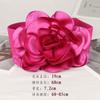 Cinturón de 7.2 cm de ancho para mujer rosa todo partido elástico cintura elástica moda accesorios decorativos de flor grande tridimensional