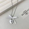Collar Colgante Corazón de Encaje Dulce, Cadena de Clavícula Multicapa Dulce y Fresca para Niña, Gargantilla de Estrella de Cinco Puntas de Diseño Francés
