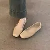 Elegantes Mocasines Planos, Zapatos de Salón Negros Elegantes de Nuevo Estilo Chino, Zapatos de Mujer de Otoño Poco Profundos Estilo Francés