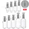 Frasco de óleo essencial de 10ml, vidro transparente com cabeça pump, frasco dosador de óleo essencial, frasco squeeze para óleo essencial, frasco de óleo essencial vazio, alta qualidade