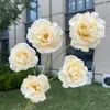 5 Rosas Felizes, Rosas Artificiais Falsas para Casamento e Decoração de Casa, Atacado