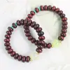Pulsera de Sándalo de Arena Roja Natural con Cuentas de Ábaco Pulsera Creativa de Nuevo Estilo Chino Tendencia Nacional Joyería de Madera para Mano de Pareja Hombre y Mujer Cuentas de Buda