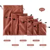 Bolsa de franela de alta calidad bolsillo con cordón para joyería bolsa de la suerte almacenamiento de cosméticos y perfume bolsa pequeña de tela de terciopelo a prueba de polvo