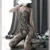 Lingerie Sexy Sexy Meia-Calça Transparente de Rede de Pescar Rasgável Descartável para Corpo Inteiro Meias de Tênis Paixão Tentação Feminina