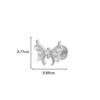 Pendientes Henson G23 de aleación de titanio con forma de mariposa de circonita para dientes internos, con tornillo para labio, uña, hueso de la oreja, uña, a la moda, para perforar el cartílago.