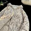 2023 nuevo cuello alto letra temporada pareja doble cara con capucha algodón acolchado casual juvenil estilo pareja cálido moda