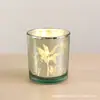 Vela Aromaterapia Color Personalizado Recipiente de Taza Vacía Reno Navideño Vidrio Portavelas Aromaterapia Taza para Velas de Cera de Té Taza para Velas