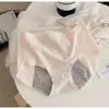 Pantaletas Antibacterianas de 10A para Mujer que Cubren la Cadera y Previenen Fugas, Pantaletas Menstruales Impermeables de Doble Capa para Mujer