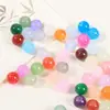 Contas Redondas de Cristal de Vidro Imitando Jade Feitas à Mão para Pulseira DIY Colar Grampo de Cabelo Material de Jade Contas Soltas Acessórios para Miçangas Atacado