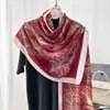 Lenço Estampado com Padrão Retrô Artístico para Mulheres, Estilo Coreano, Roupa de Viagem Moderna e Personalizada, Lenço Longo, Xale de Proteção Solar