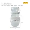 Juego de 3 recipientes redondos transparentes para alimentos, tazón sellado para ensaladas y frutas, lonchera apta para microondas 2.3L+1.3L+700ml