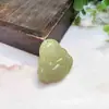 Colgante de Buda Maitreya de Jade Afgano para Mujer, Collar de Cuerda Trenzada Verde Jadeíta de Buda Pequeño, Colgante de Jade Estilo Chino al por Mayor