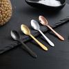 Cuchara de café Chenghuijie, cuchara para condimentar de acero inoxidable, cuchara pequeña para helado chapada en titanio, cuchara para yogur de 8,7 cm